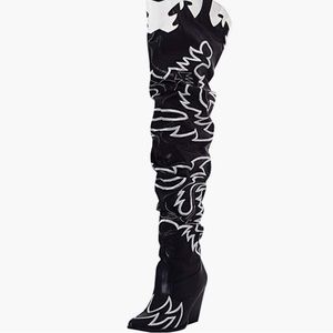 Brand new Never worn before! Cape Robbin Kelsey B&W cowboy boots women.